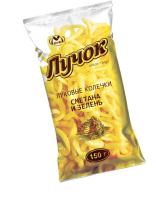 Лучок чипсы со вкусом сметаны и зелени 150гр*10шт Гермес