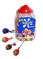 Леденец на палочке ALDOR Yogueta 18гр*100шт чупик с жев.конфетой НОВИНКА
